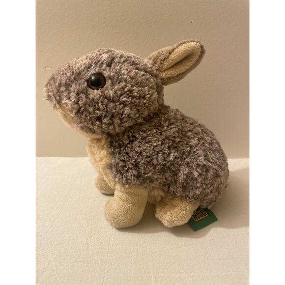Wild‎ Republic Plush Bunny Rabbit 7" Tall Gray/Brown 2017 Realistic - Picture 2 of 7